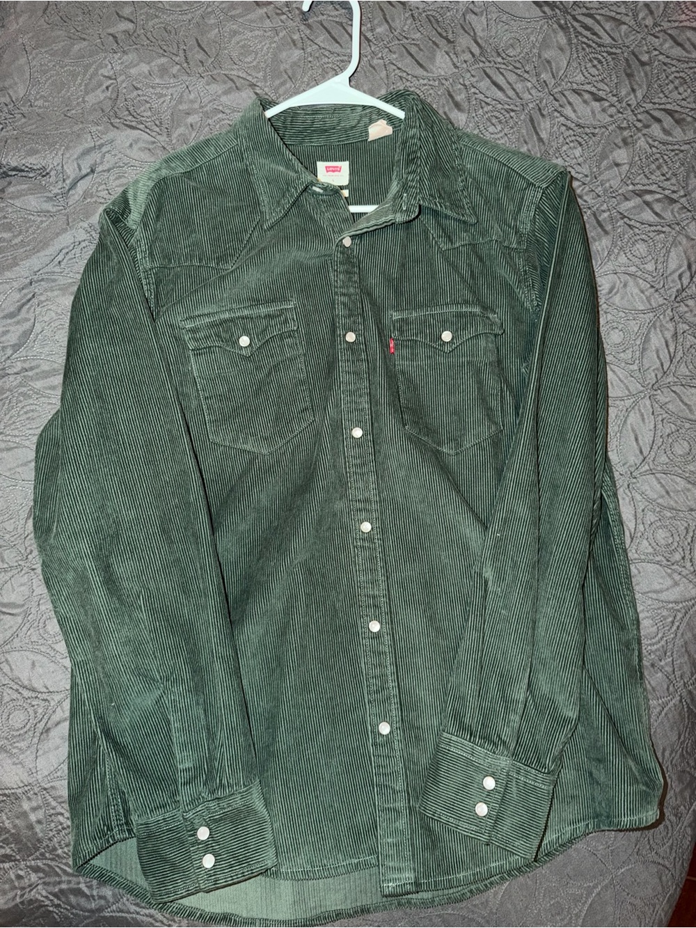 Levi's Men's Forest Green Corduroy Button-down